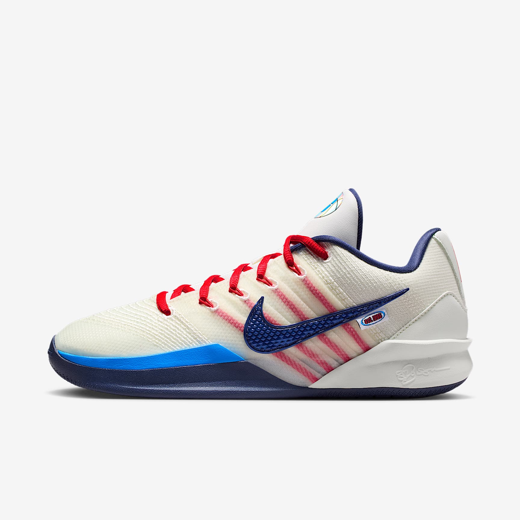 Sabrina 3 "WNBA 30th" Basketballschuh – Sail/Atom Red/Photo Blue/Team Navy