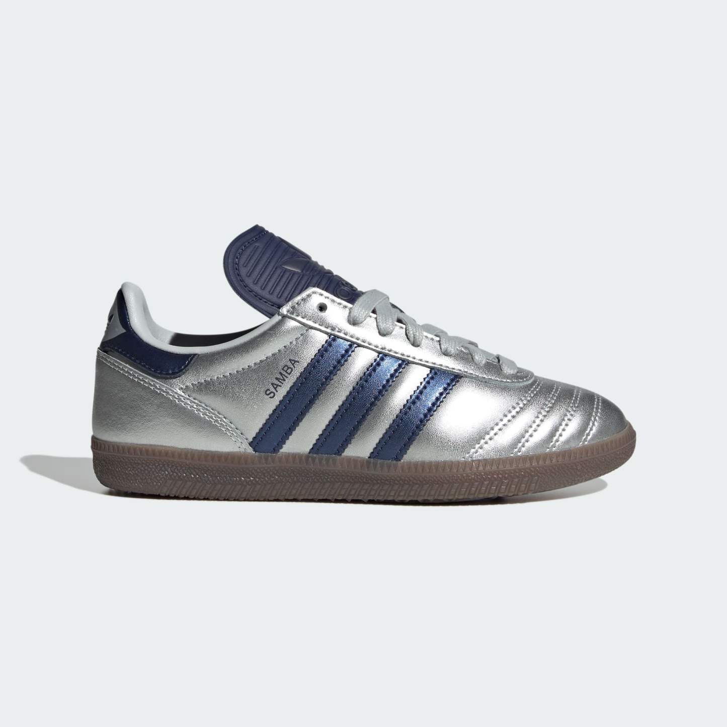 SAMBA JP SCHUH – Silver Metallic / Dark Blue / Gum – KI0541