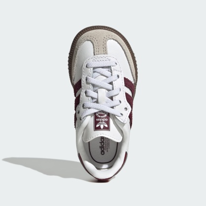 SAMBA OG COMFORT CLOSURE ELASTIC LACE SCHUH – Cloud White / Maroon / Gum – KZ8680