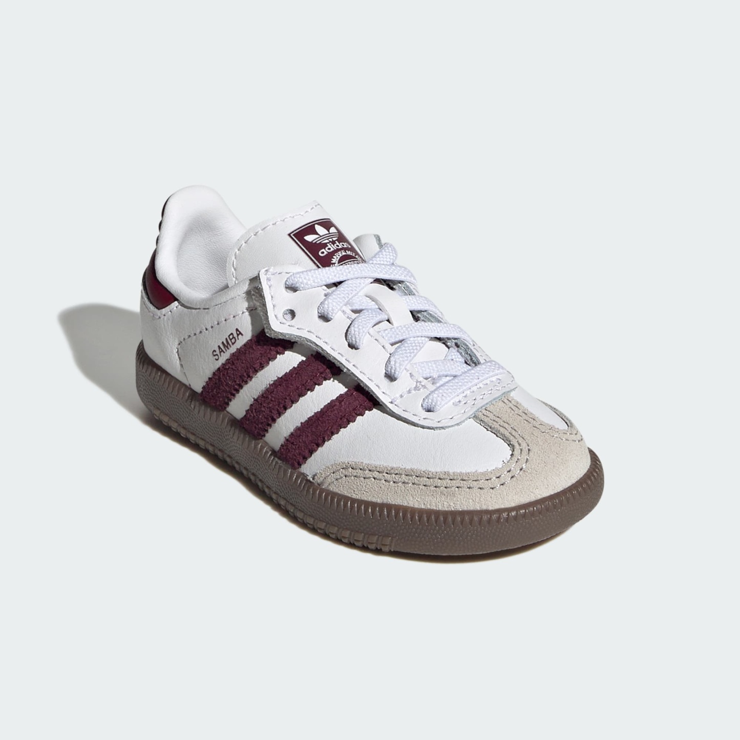 SAMBA OG COMFORT CLOSURE ELASTIC LACE SCHUH – Cloud White / Maroon / Gum – KZ8680