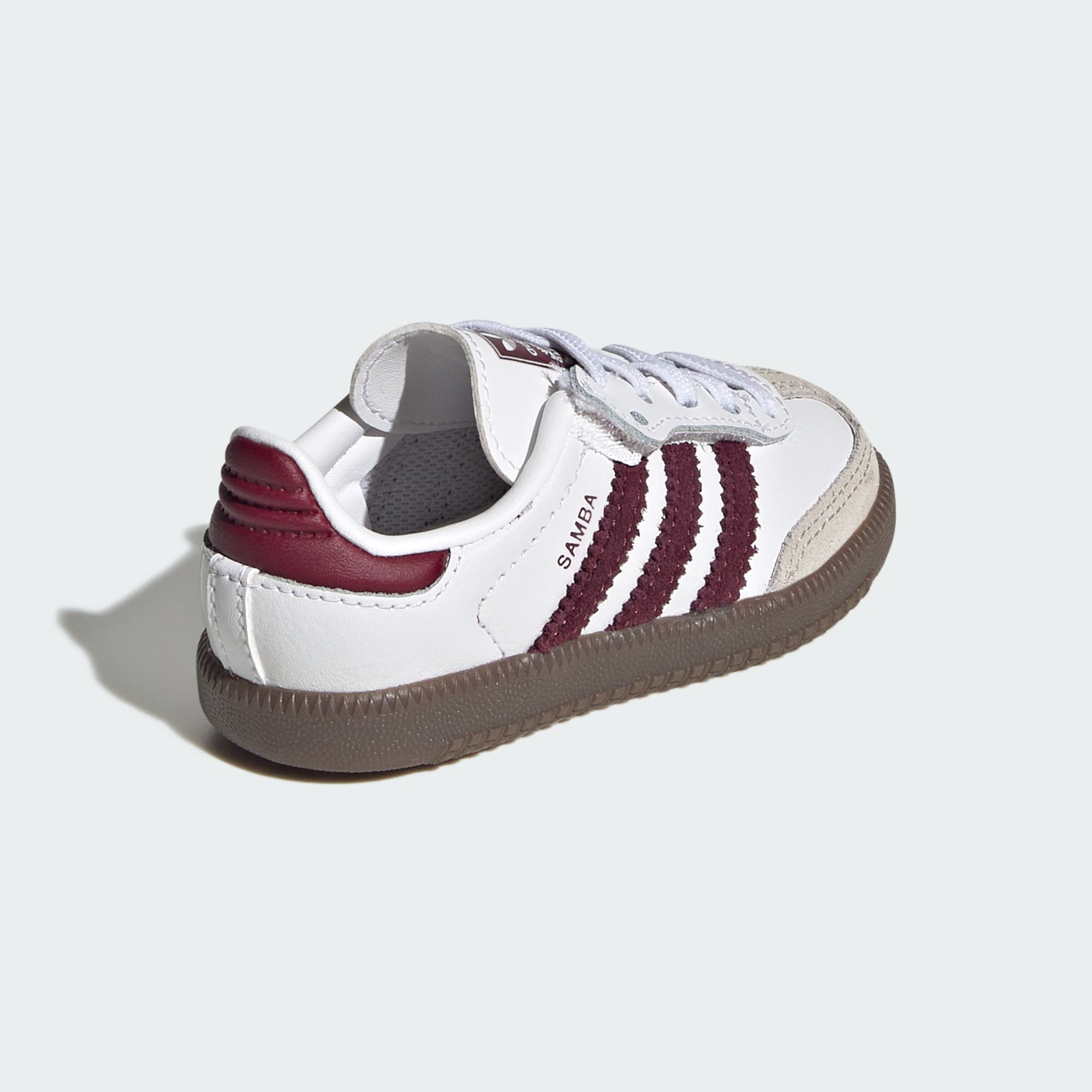 SAMBA OG COMFORT CLOSURE ELASTIC LACE SCHUH – Cloud White / Maroon / Gum – KZ8680