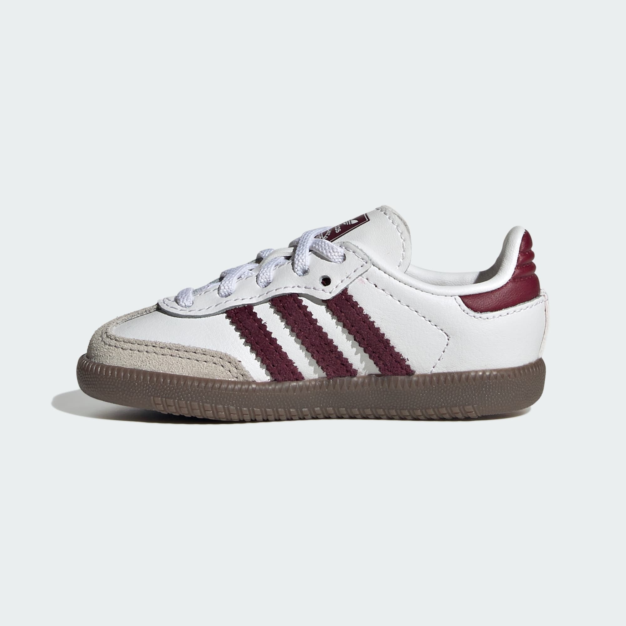 SAMBA OG COMFORT CLOSURE ELASTIC LACE SCHUH – Cloud White / Maroon / Gum – KZ8680