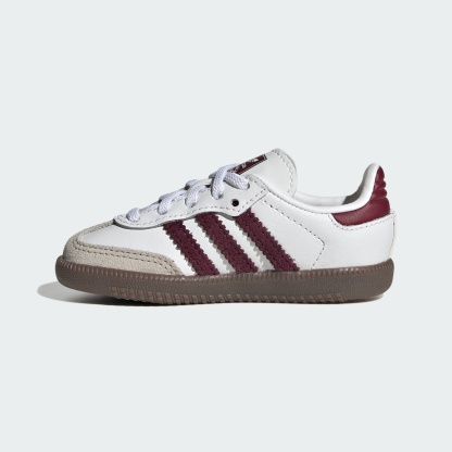 SAMBA OG COMFORT CLOSURE ELASTIC LACE SCHUH – Cloud White / Maroon / Gum – KZ8680