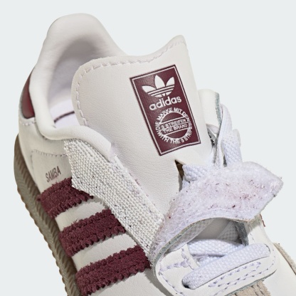 SAMBA OG COMFORT CLOSURE ELASTIC LACE SCHUH – Cloud White / Maroon / Gum – KZ8680
