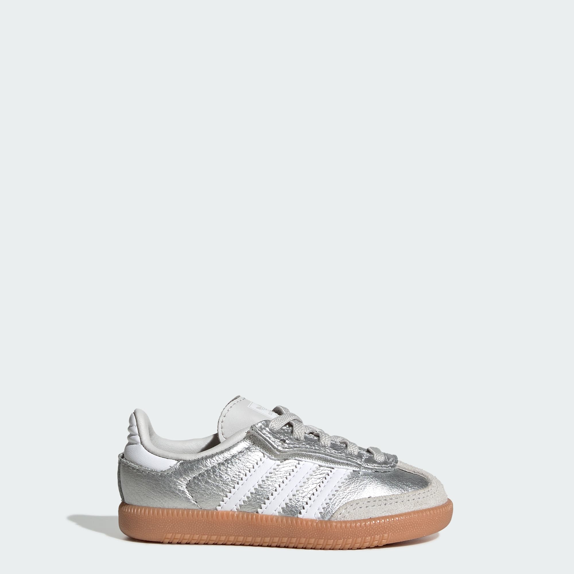 SAMBA OG SCHUH, KOMFORTVERSCHLUSS, ELASTISCHE SCHNÜRSENKEL – Silver Metallic / Cloud White / Gum – KK2346