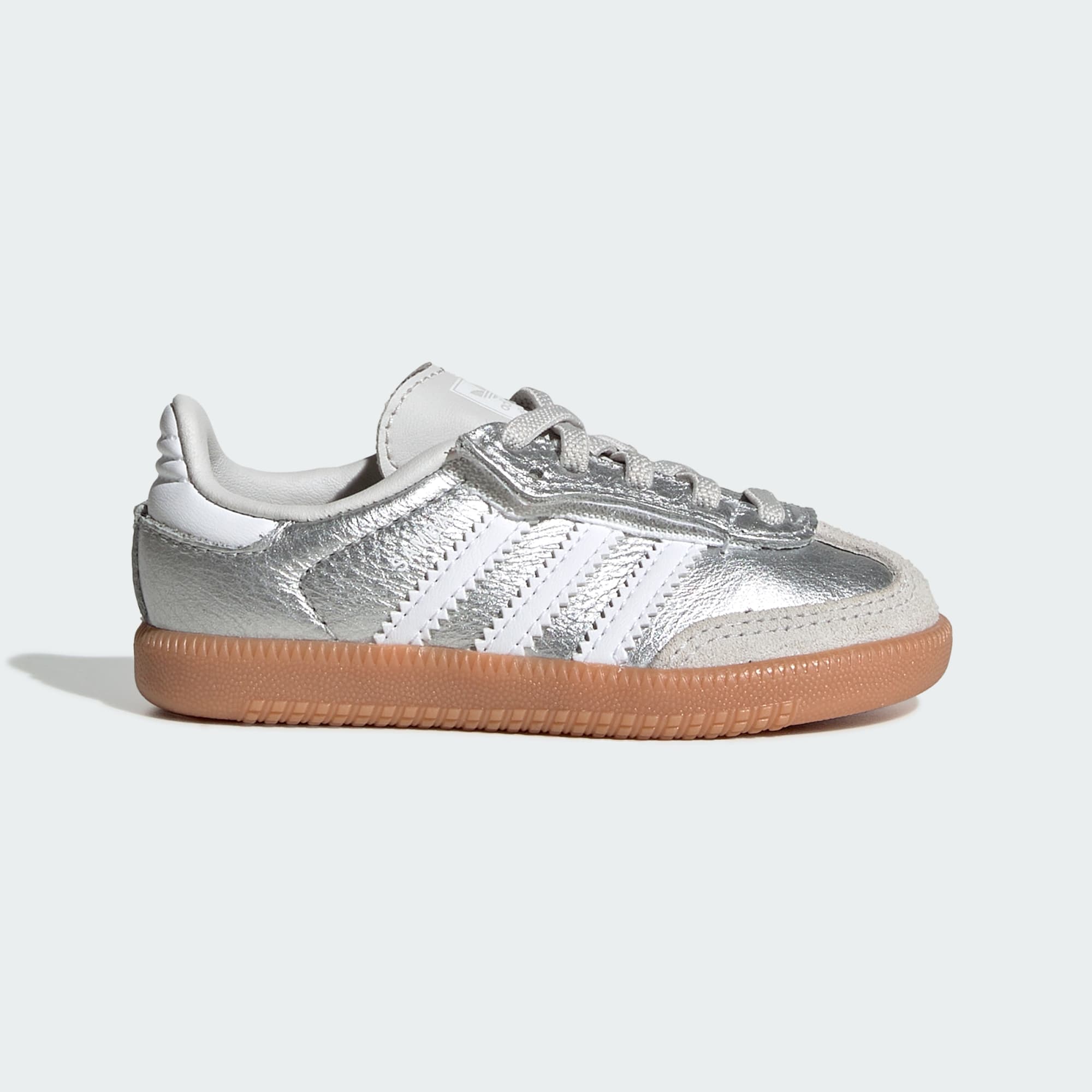 SAMBA OG SCHUH, KOMFORTVERSCHLUSS, ELASTISCHE SCHNÜRSENKEL – Silver Metallic / Cloud White / Gum – KK2346