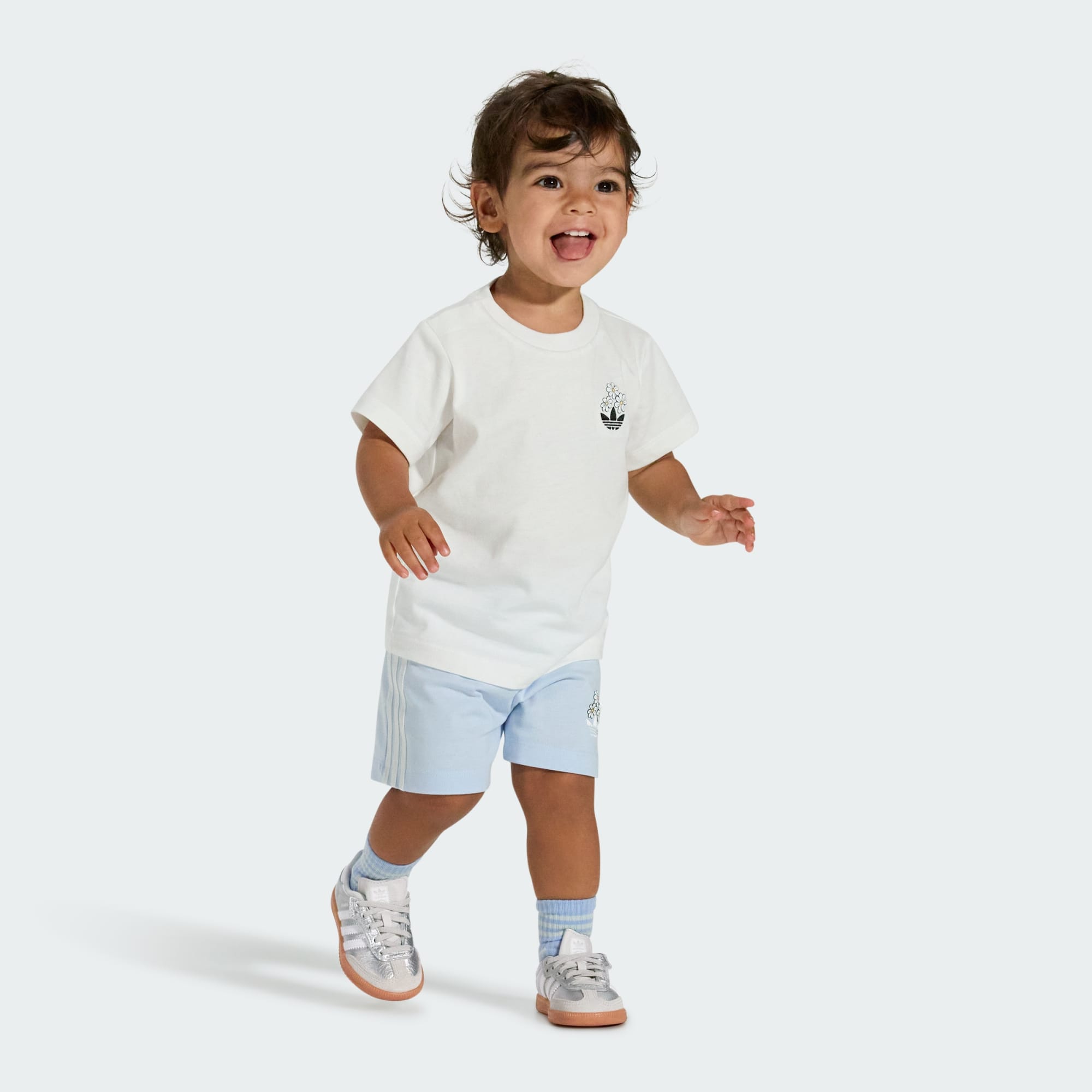 SAMBA OG SCHUH, KOMFORTVERSCHLUSS, ELASTISCHE SCHNÜRSENKEL – Silver Metallic / Cloud White / Gum – KK2346