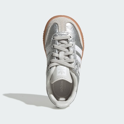 SAMBA OG SCHUH, KOMFORTVERSCHLUSS, ELASTISCHE SCHNÜRSENKEL – Silver Metallic / Cloud White / Gum – KK2346