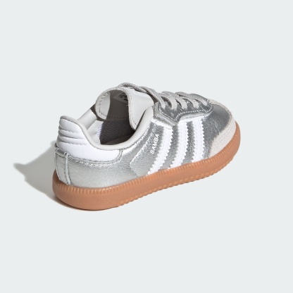SAMBA OG SCHUH, KOMFORTVERSCHLUSS, ELASTISCHE SCHNÜRSENKEL – Silver Metallic / Cloud White / Gum – KK2346