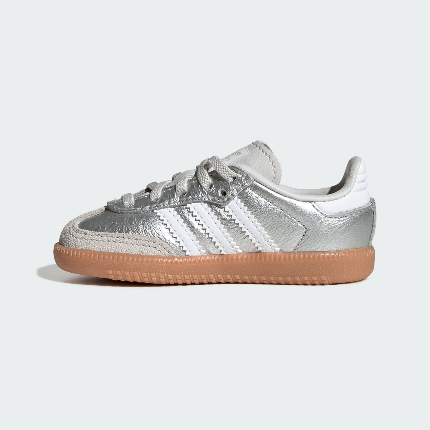 SAMBA OG SCHUH, KOMFORTVERSCHLUSS, ELASTISCHE SCHNÜRSENKEL – Silver Metallic / Cloud White / Gum – KK2346