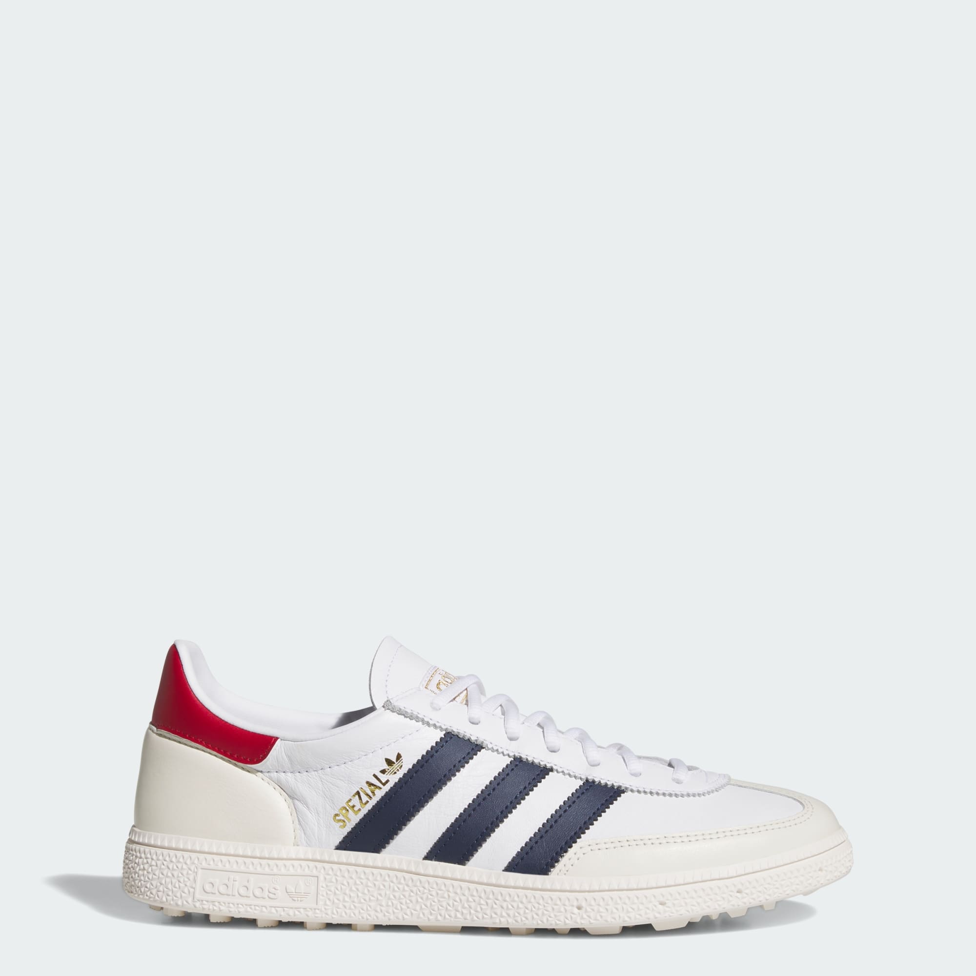 SPEZIAL SPIKELESS GOLFSCHUH – Cloud White / Night Indigo / Team Victory Red – KJ0849