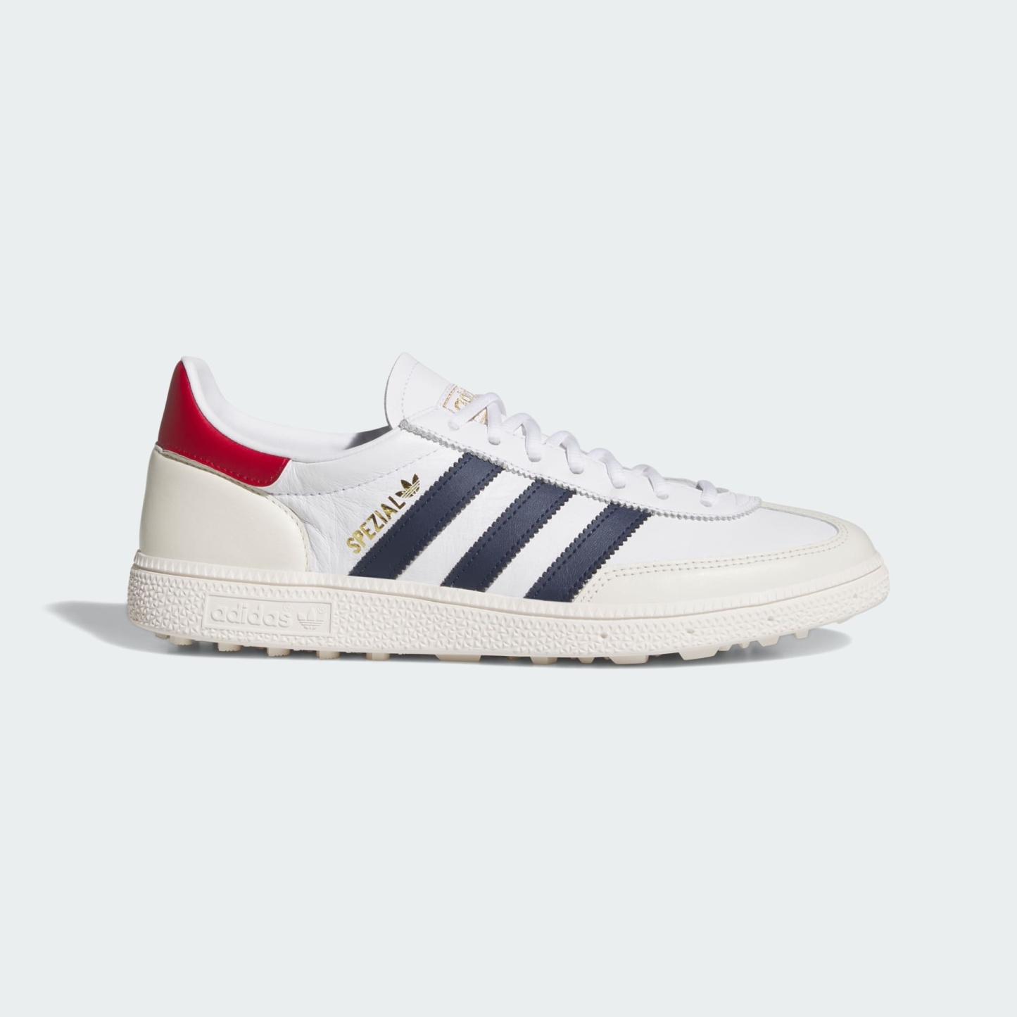 SPEZIAL SPIKELESS GOLFSCHUH – Cloud White / Night Indigo / Team Victory Red – KJ0849
