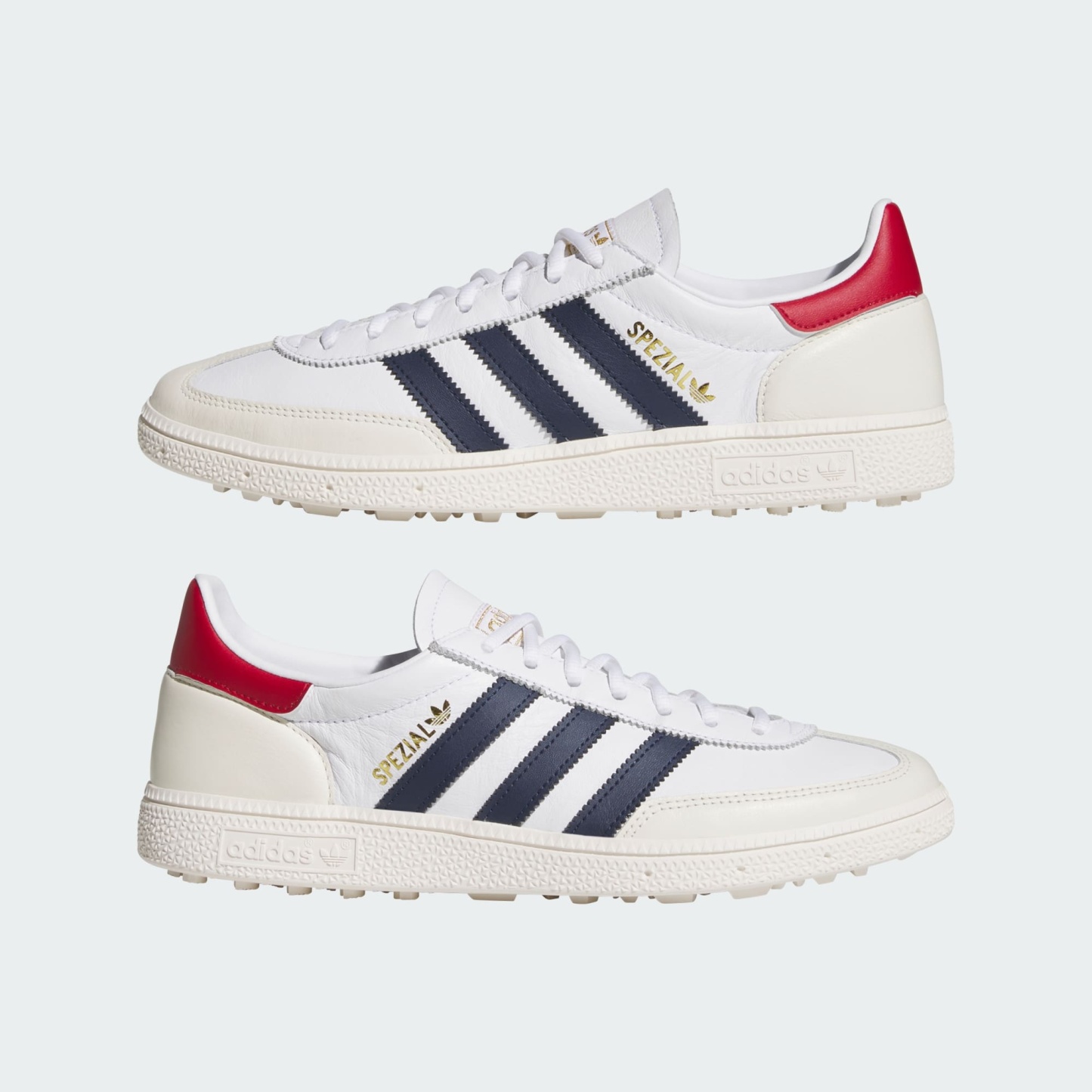 SPEZIAL SPIKELESS GOLFSCHUH – Cloud White / Night Indigo / Team Victory Red – KJ0849