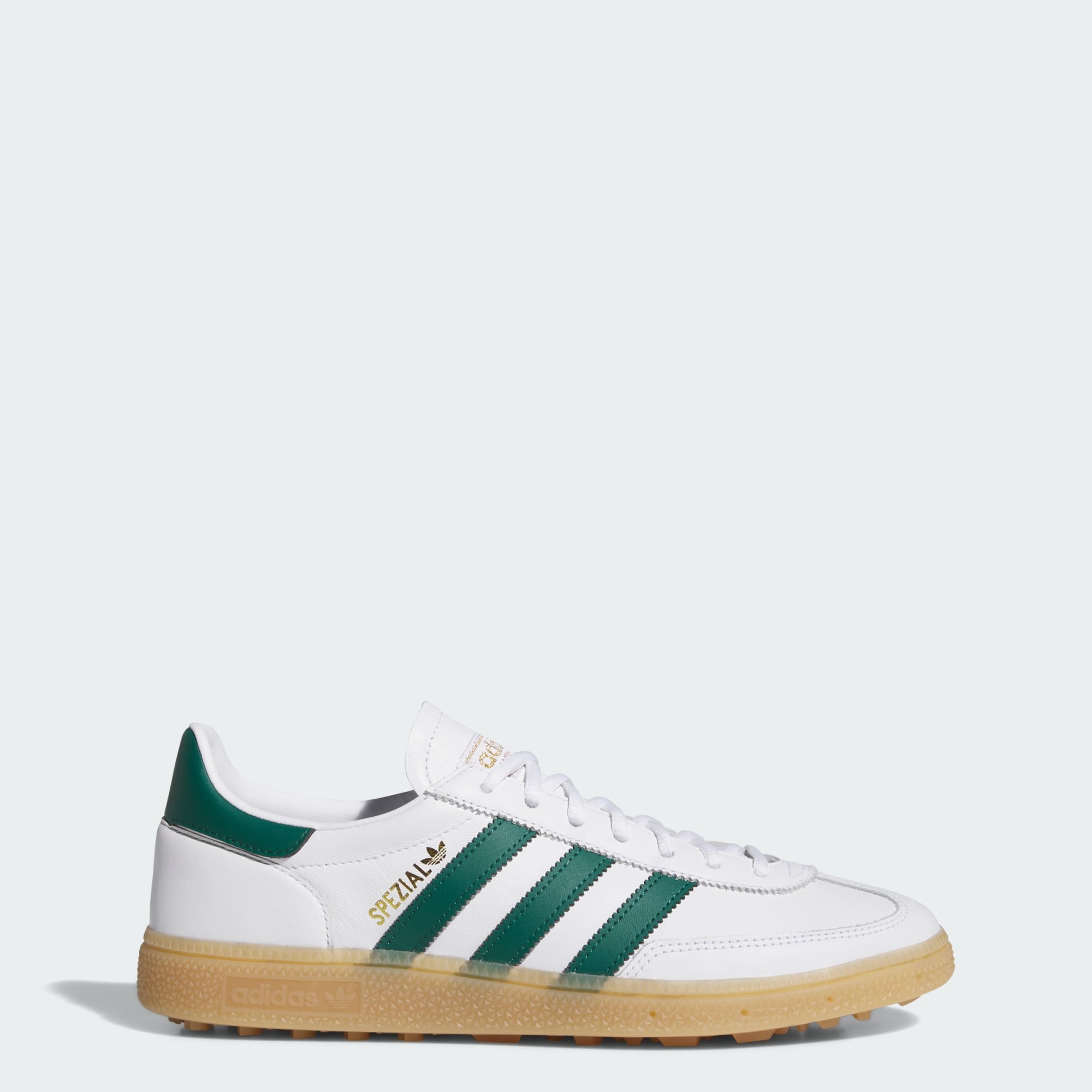 SPEZIAL SPIKELESS GOLFSCHUH – Cloud White / Collegiate Green / Gum – KJ0850
