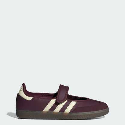 SAMBA JANE SCHUH – Maroon / Cream White / Gold Metallic – IH6561