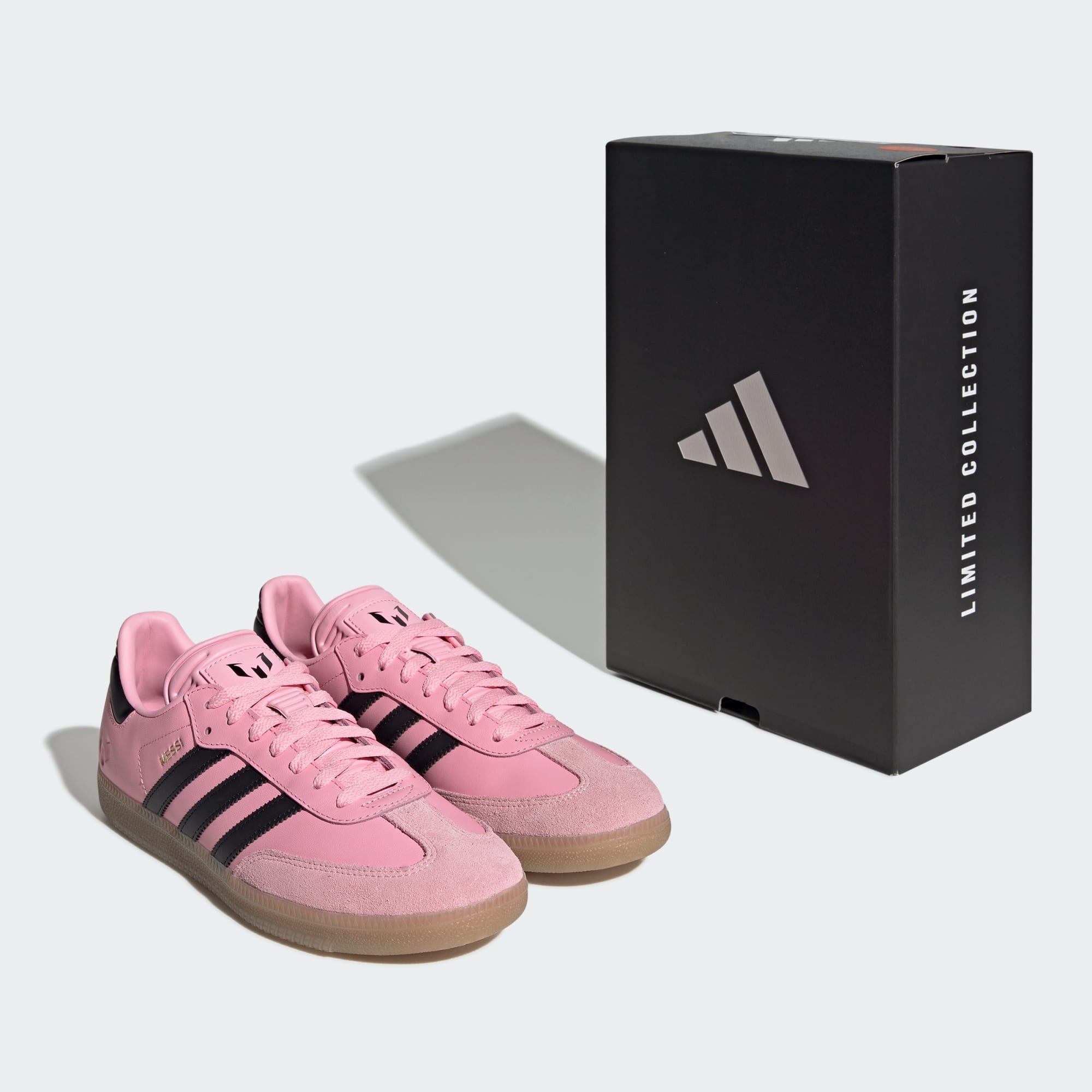 Samba Messi Schuh – Light Pink / Core Black / Gum – JP7844