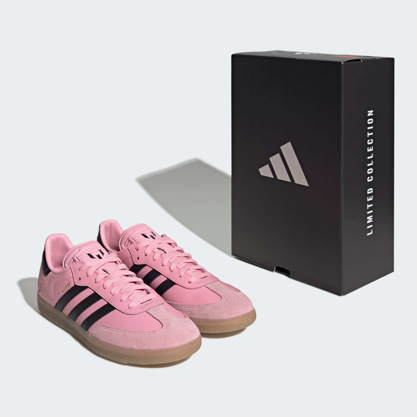 Samba Messi Schuh – Light Pink / Core Black / Gum – JP7844