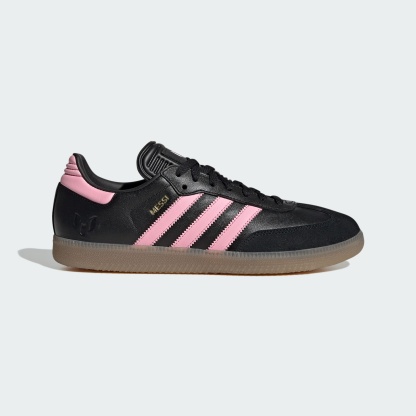 Samba Messi Schuh – Core Black / Gold Metallic / Gum – JP7845