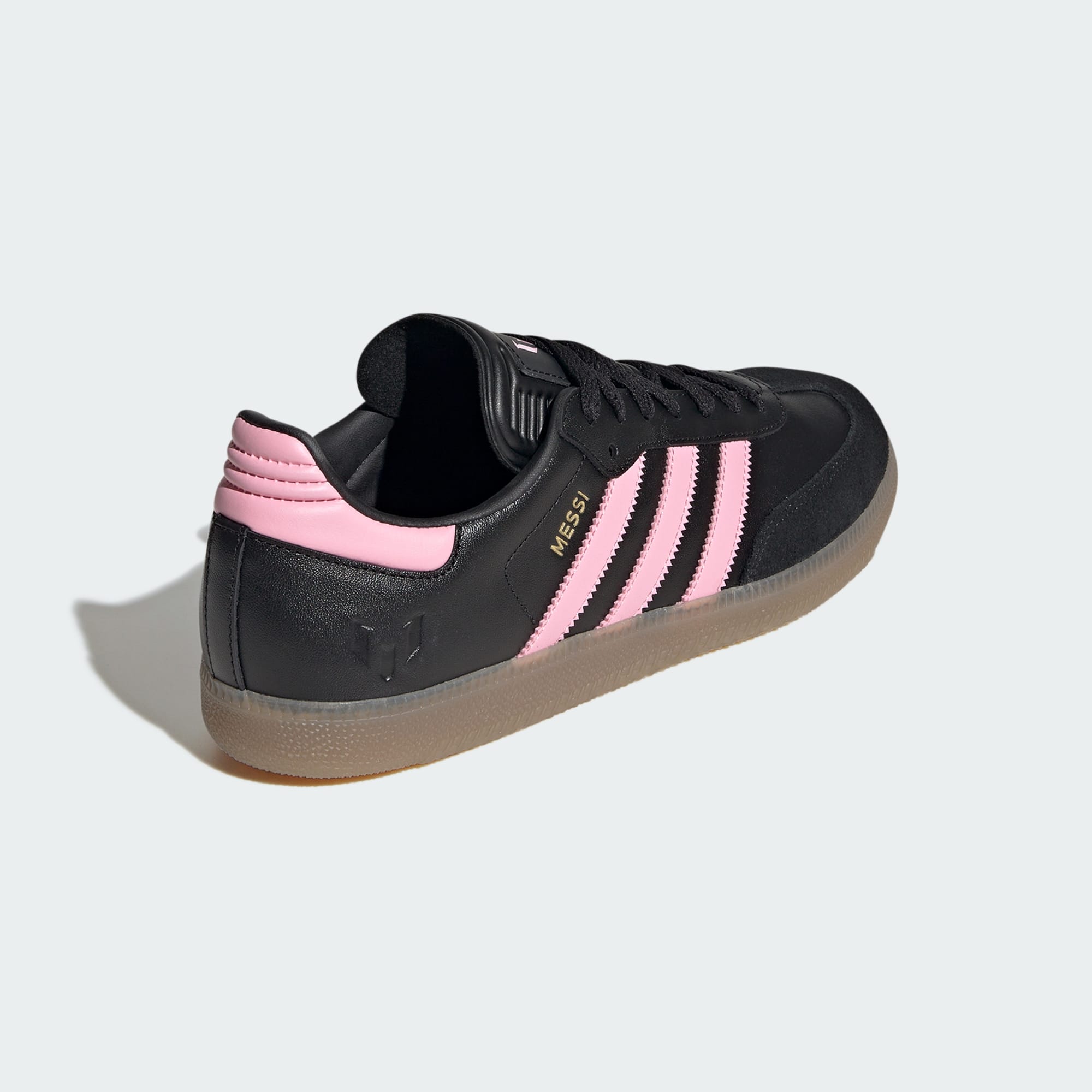 Samba Messi Schuh – Core Black / Gold Metallic / Gum – JP7845