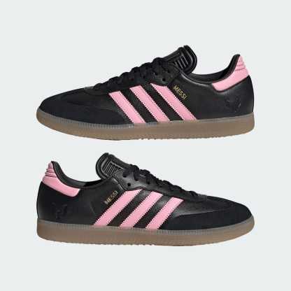 Samba Messi Schuh – Core Black / Gold Metallic / Gum – JP7845