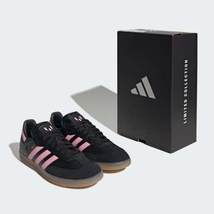 Samba Messi Schuh – Core Black / Gold Metallic / Gum – JP7845