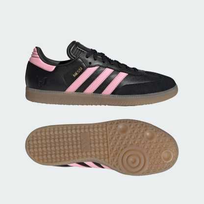 Samba Messi Schuh – Core Black / Gold Metallic / Gum – JP7845