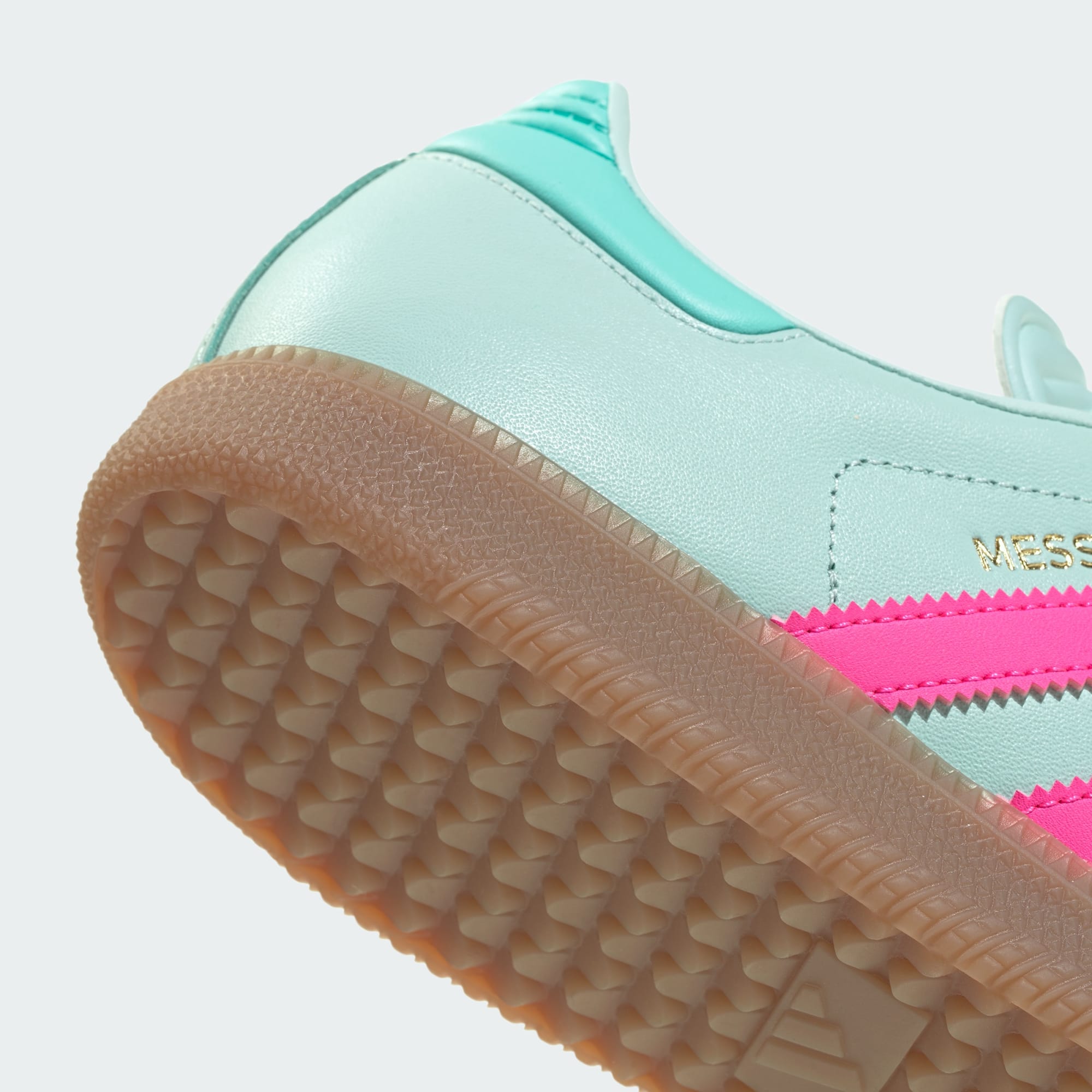 Samba Messi Schuh – Halo Mint / Lucid Pink / Gum – KI8505