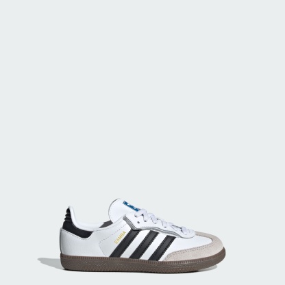 Samba OG Comfort Closure Elastic Lace Kids Schuh – Cloud White / Core Black / Gum – JQ6391