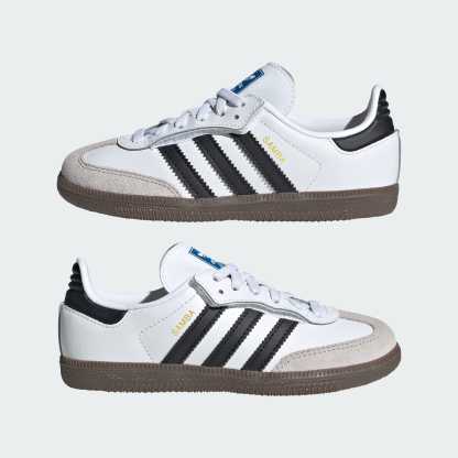 Samba OG Comfort Closure Elastic Lace Kids Schuh – Cloud White / Core Black / Gum – JQ6391