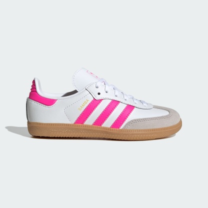 Samba OG Kids Schuh – Cloud White / Lucid Pink / Gum – JQ2827