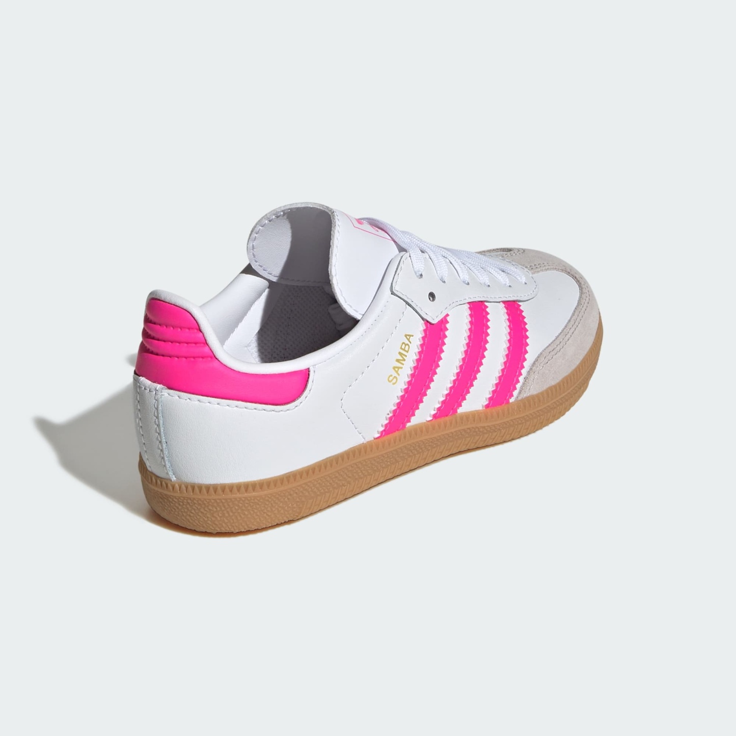 Samba OG Kids Schuh – Cloud White / Lucid Pink / Gum – JQ2827