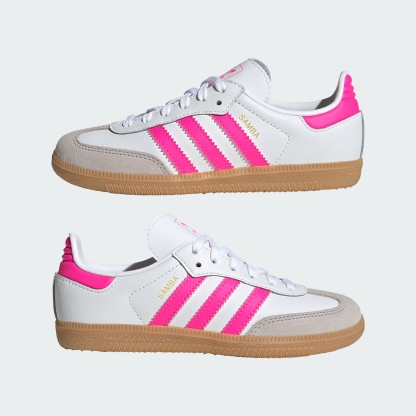 Samba OG Kids Schuh – Cloud White / Lucid Pink / Gum – JQ2827
