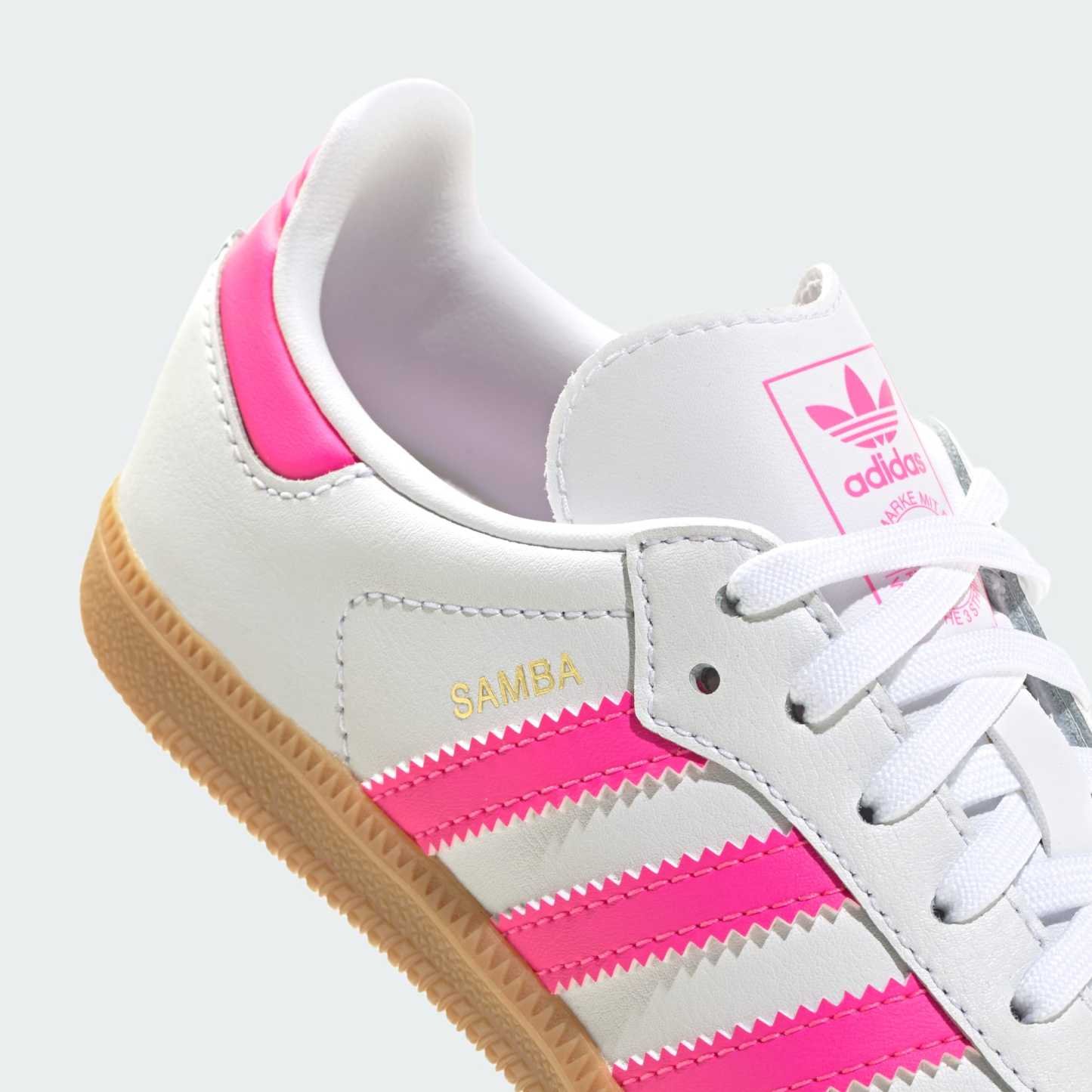 Samba OG Kids Schuh – Cloud White / Lucid Pink / Gum – JQ2827