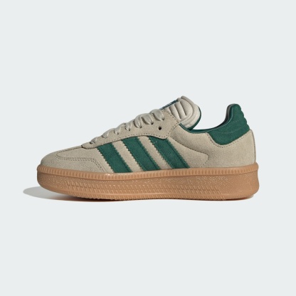 Samba XLG Kids Schuh – Putty Grey / Collegiate Green / Gum – JQ9886