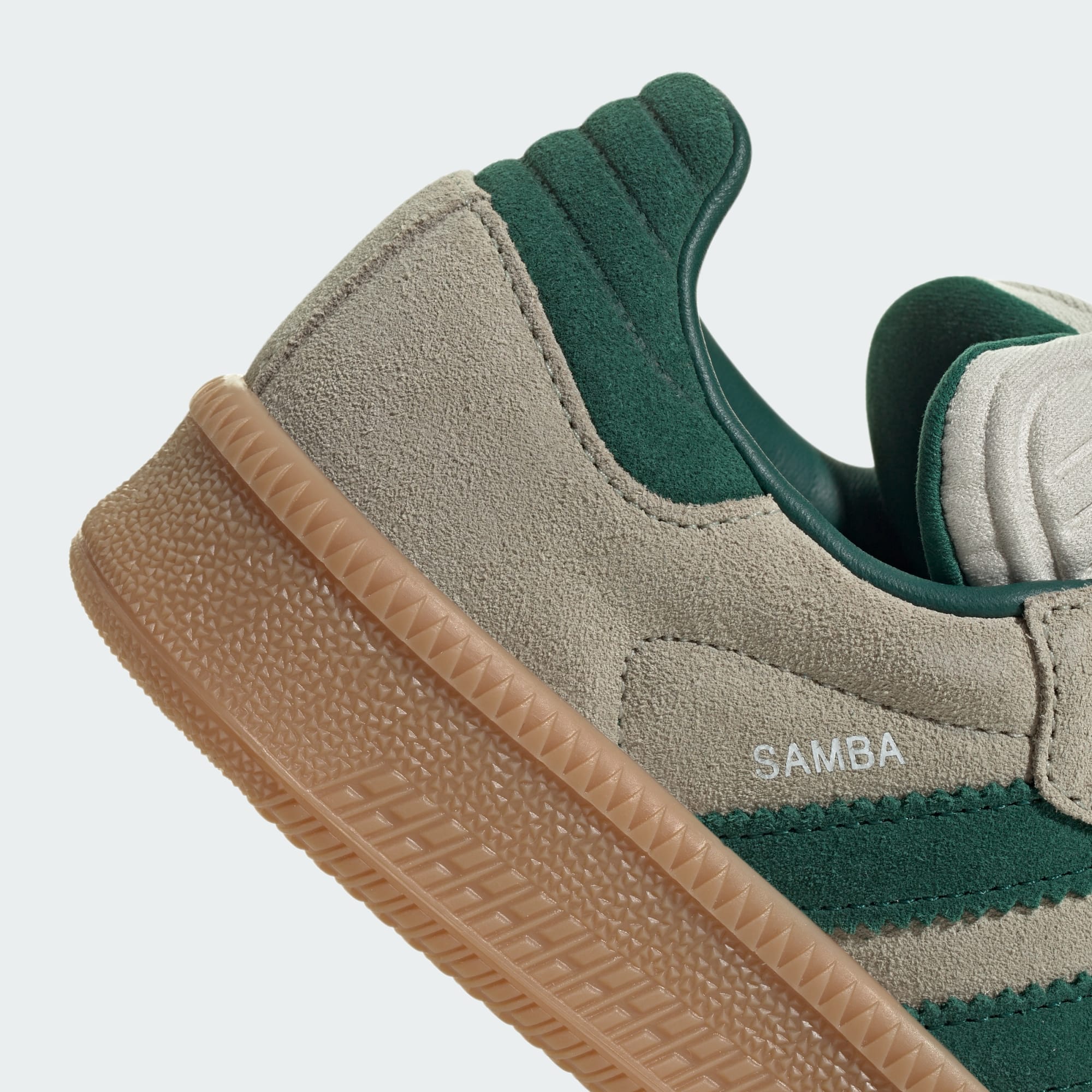 Samba XLG Kids Schuh – Putty Grey / Collegiate Green / Gum – JQ9886
