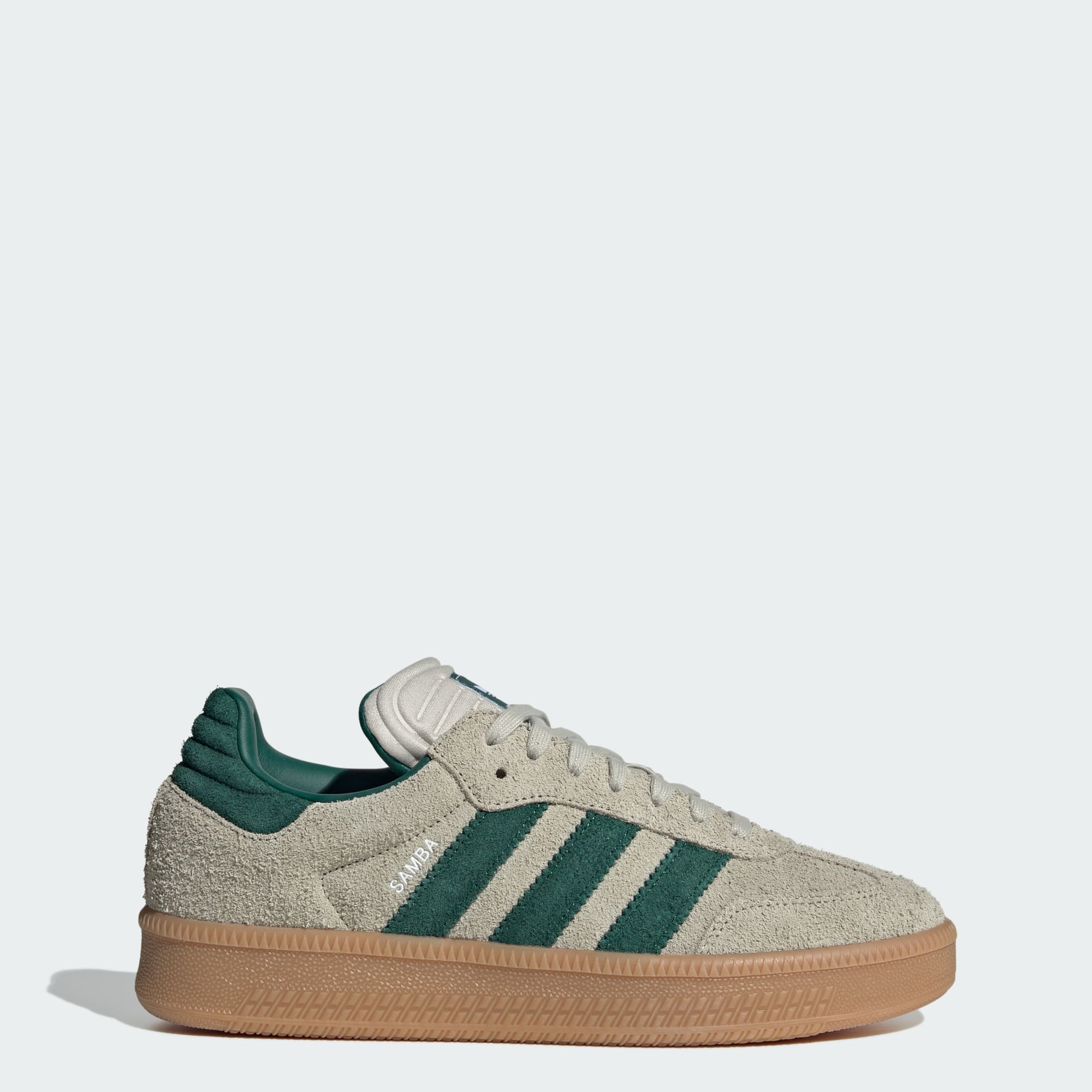 Samba XLG Schuh – Putty Grey / Collegiate Green / Gum – JI3197