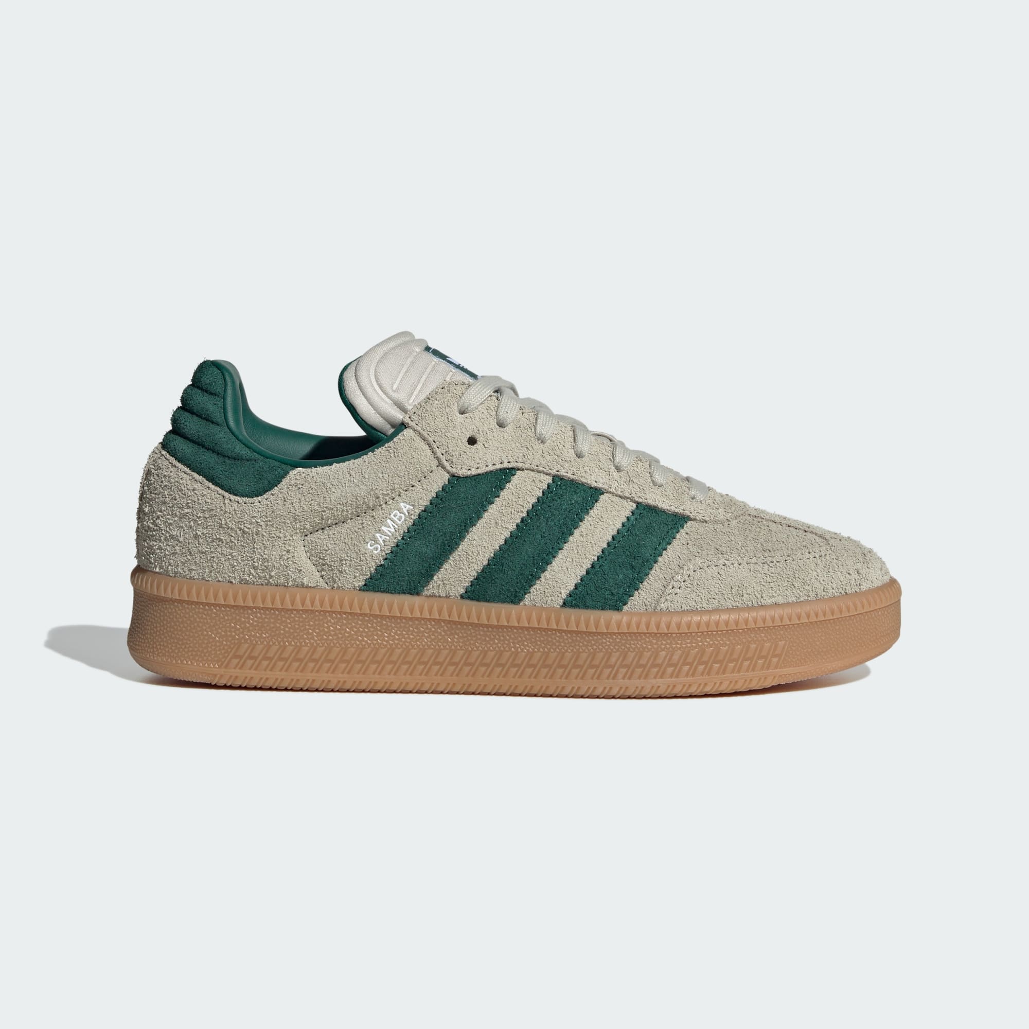 Samba XLG Schuh – Putty Grey / Collegiate Green / Gum – JI3197