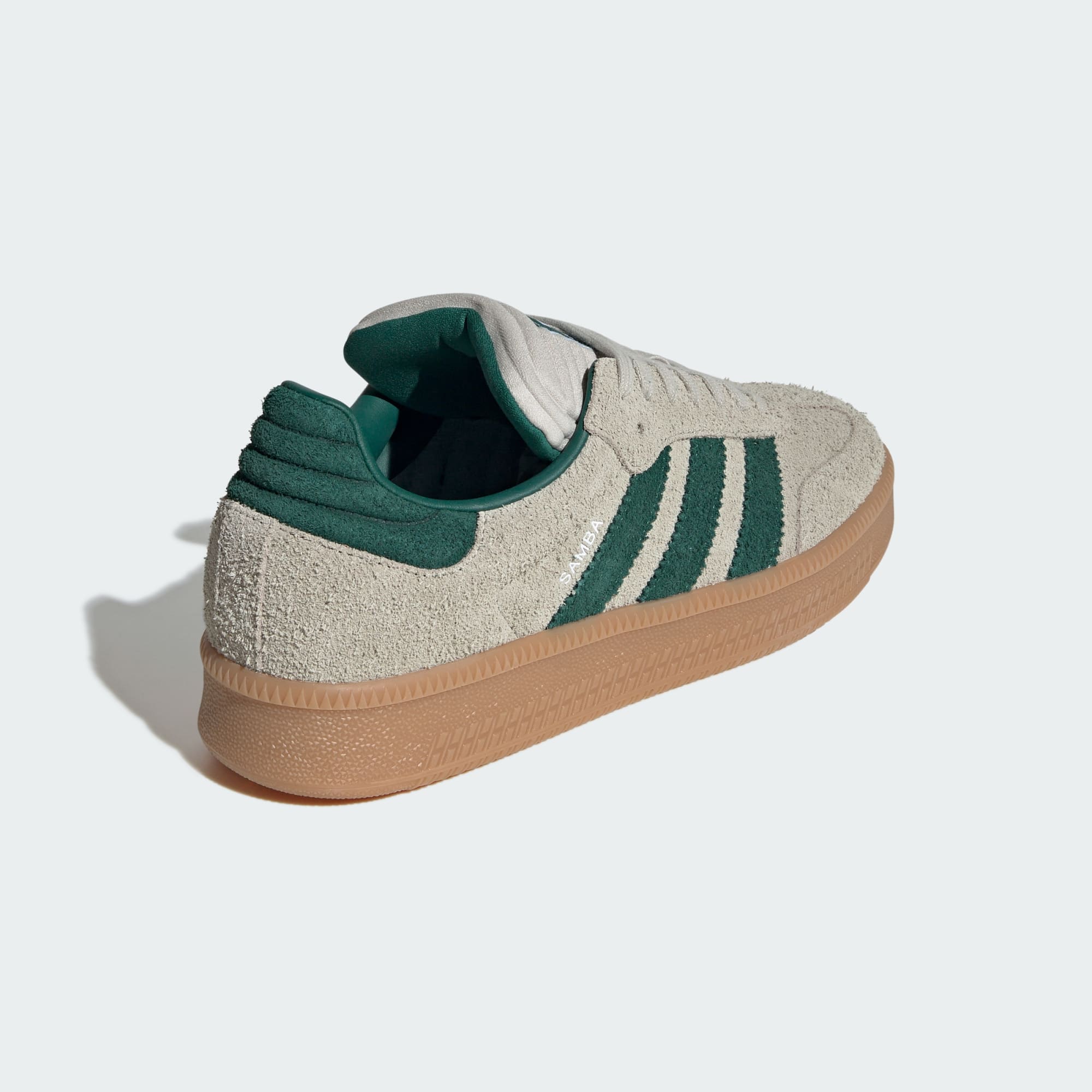 Samba XLG Schuh – Putty Grey / Collegiate Green / Gum – JI3197