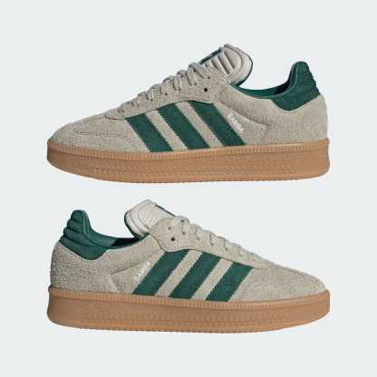 Samba XLG Schuh – Putty Grey / Collegiate Green / Gum – JI3197