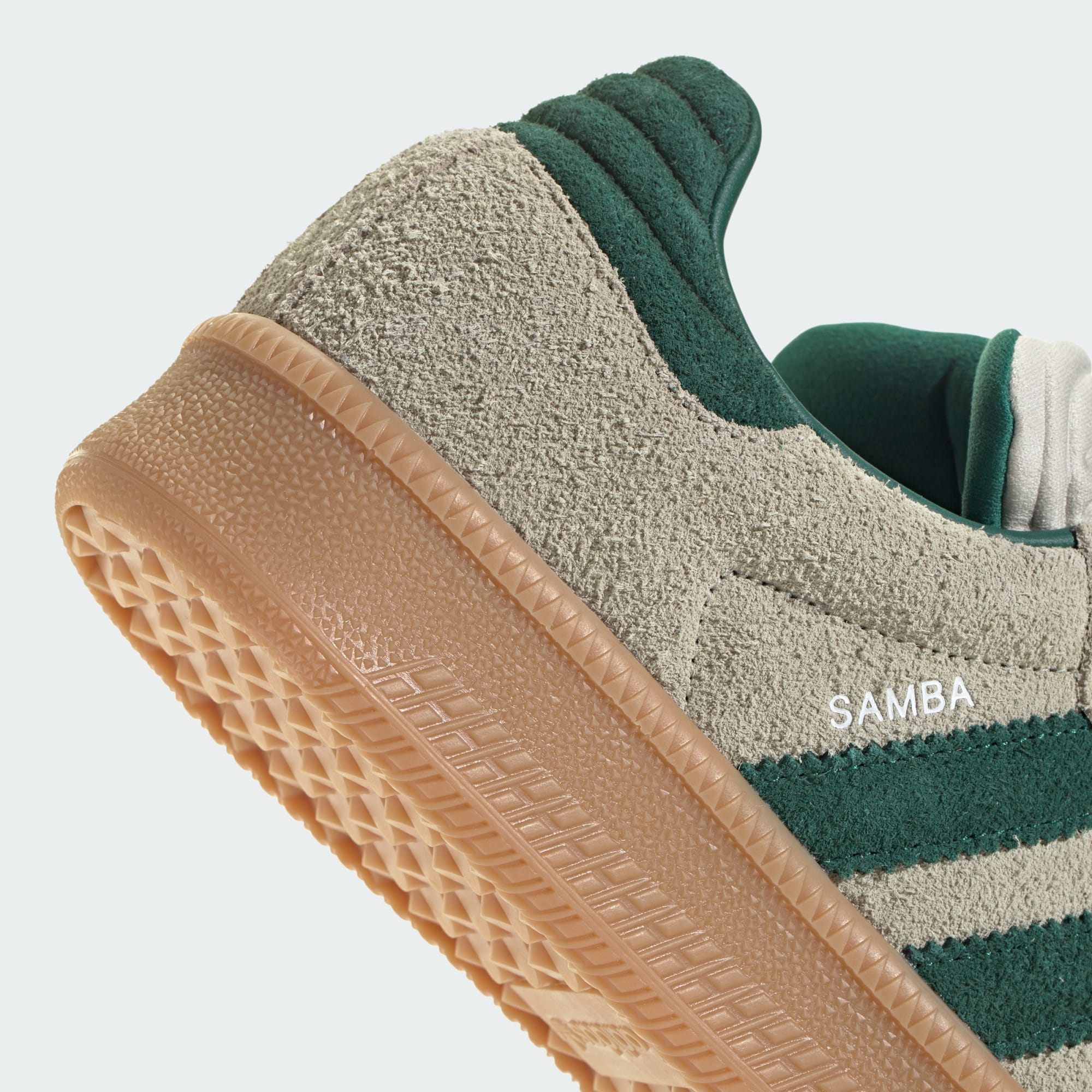 Samba XLG Schuh – Putty Grey / Collegiate Green / Gum – JI3197