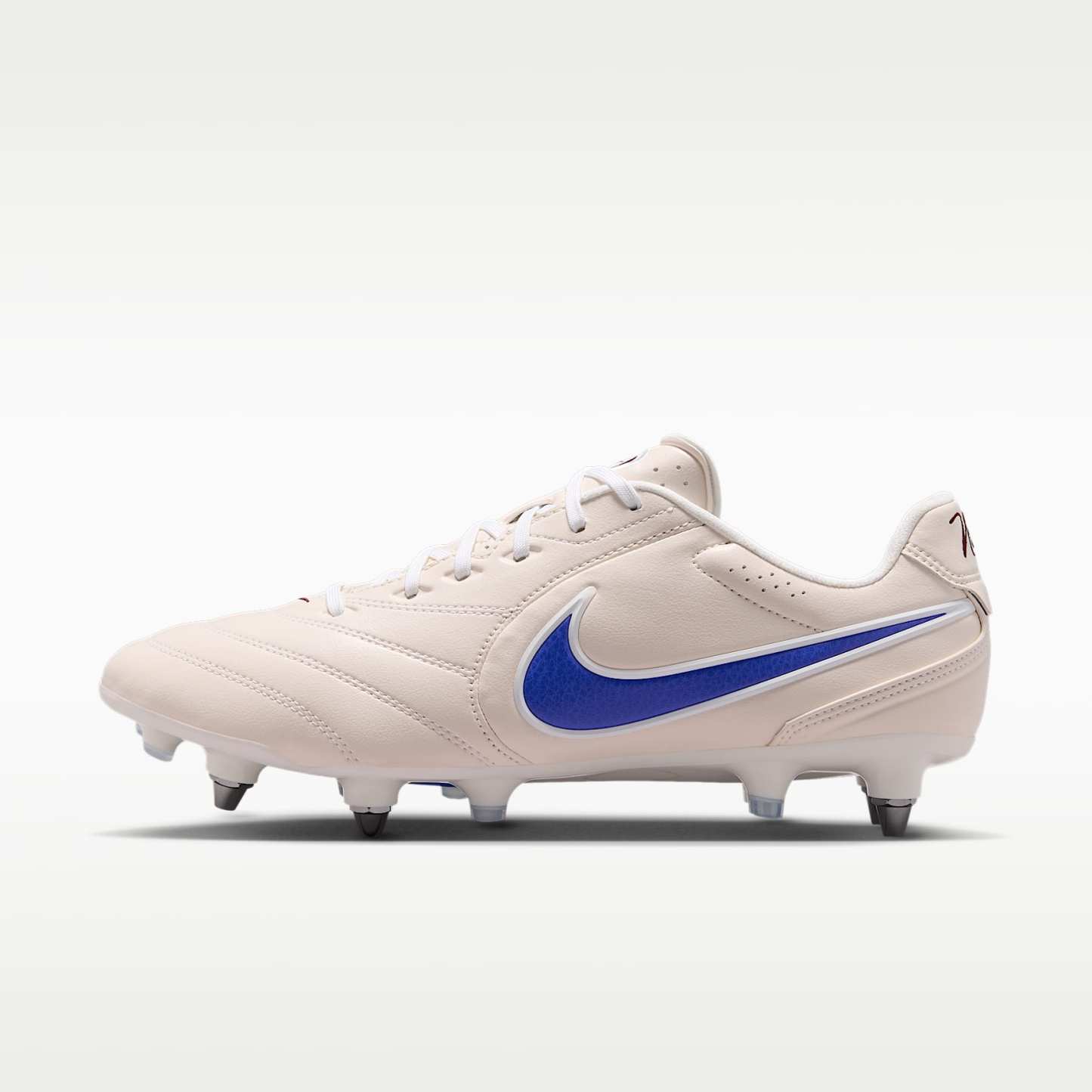 Nike Tiempo Ligera Pro Low-Top-Fußballschuh für weichen Rasen – Chalk/Weiß/Racer Blue