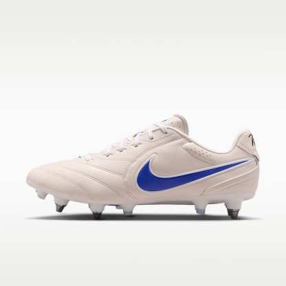 Nike Tiempo Ligera Pro Low-Top-Fußballschuh für weichen Rasen – Chalk/Weiß/Racer Blue