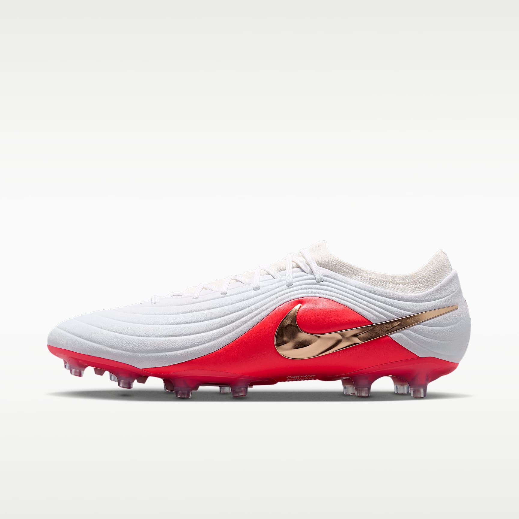 Nike Tiempo Maestro Elite Low Top Fußballschuh für Kunstrasen – Weiß/Bright Crimson/Blur
