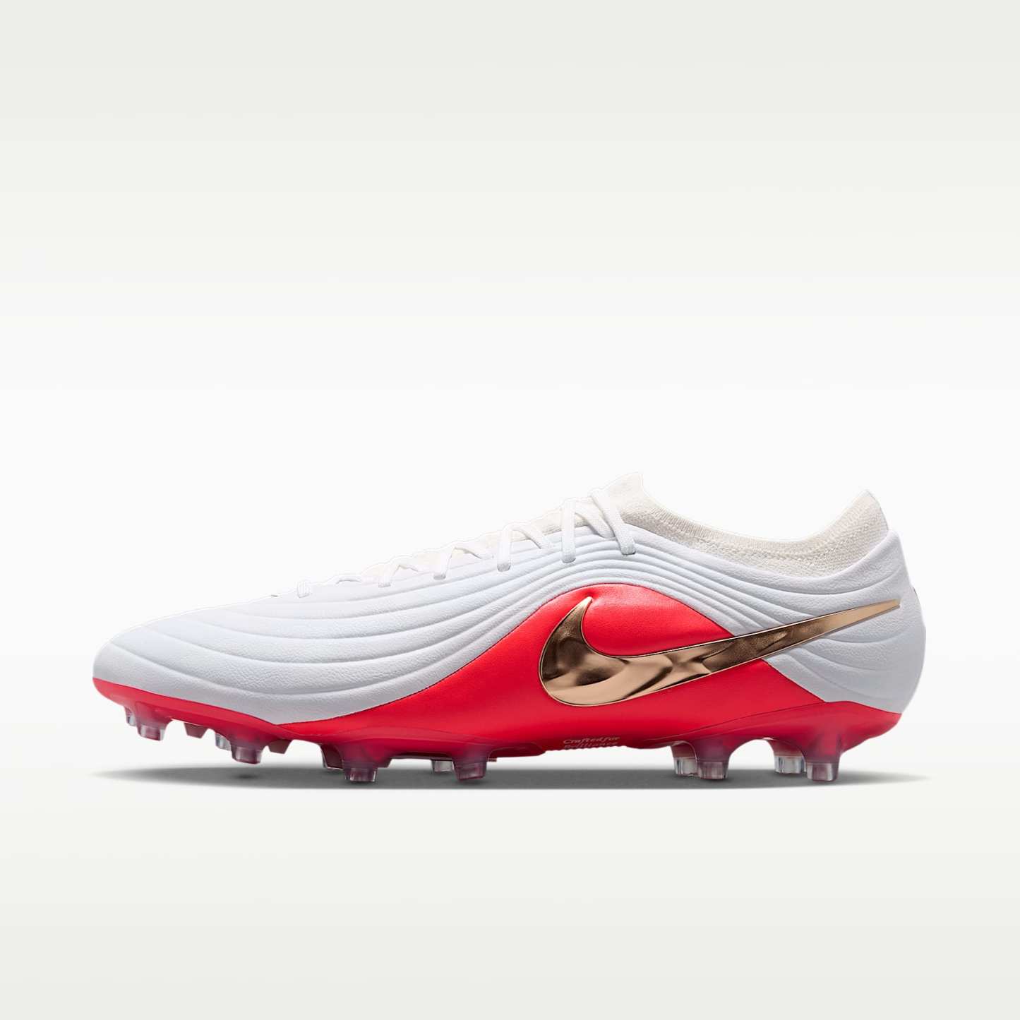 Nike Tiempo Maestro Elite Low Top Fußballschuh für Kunstrasen – Weiß/Bright Crimson/Blur
