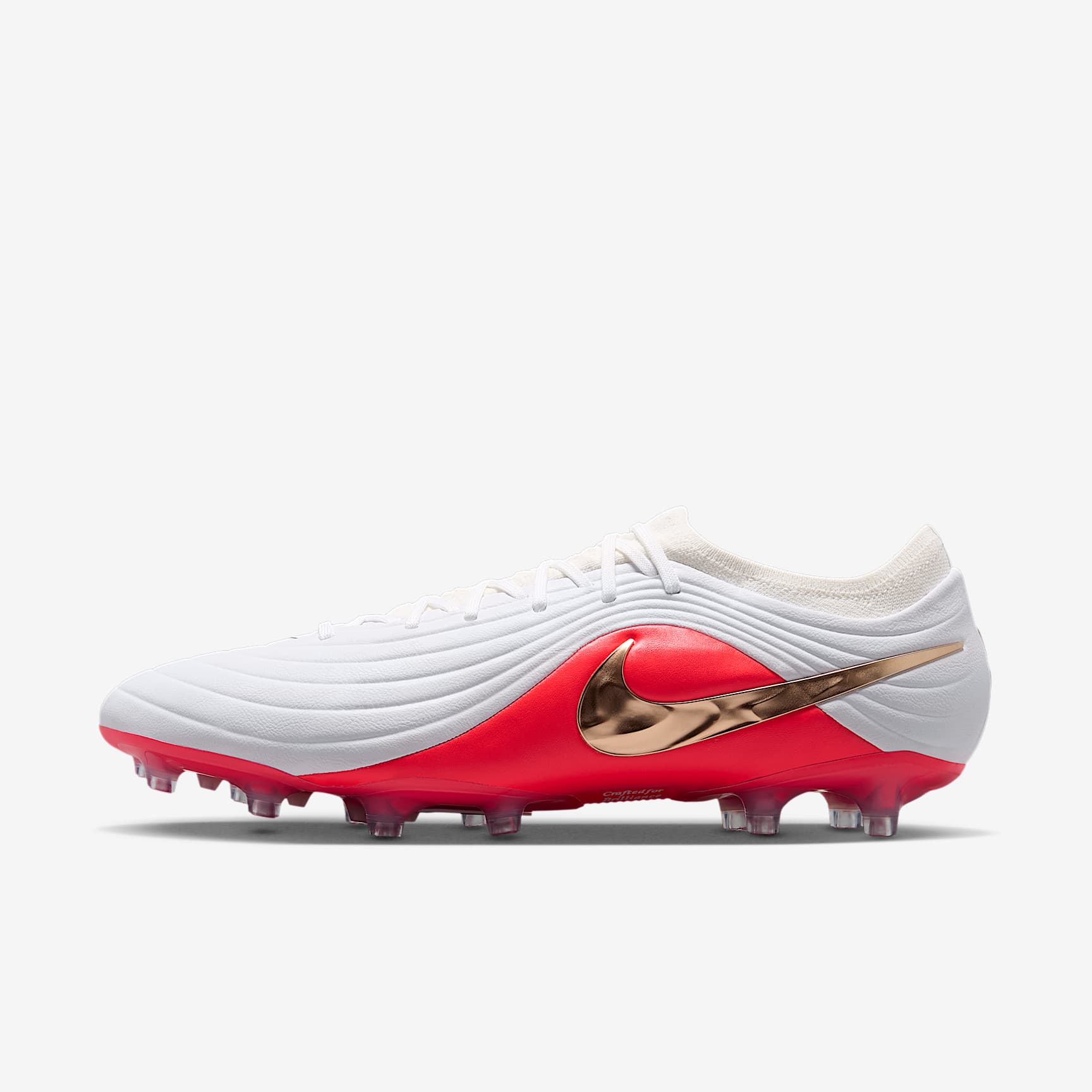 Nike Tiempo Maestro Elite Low Top Fußballschuh für Kunstrasen – Weiß/Bright Crimson/Blur