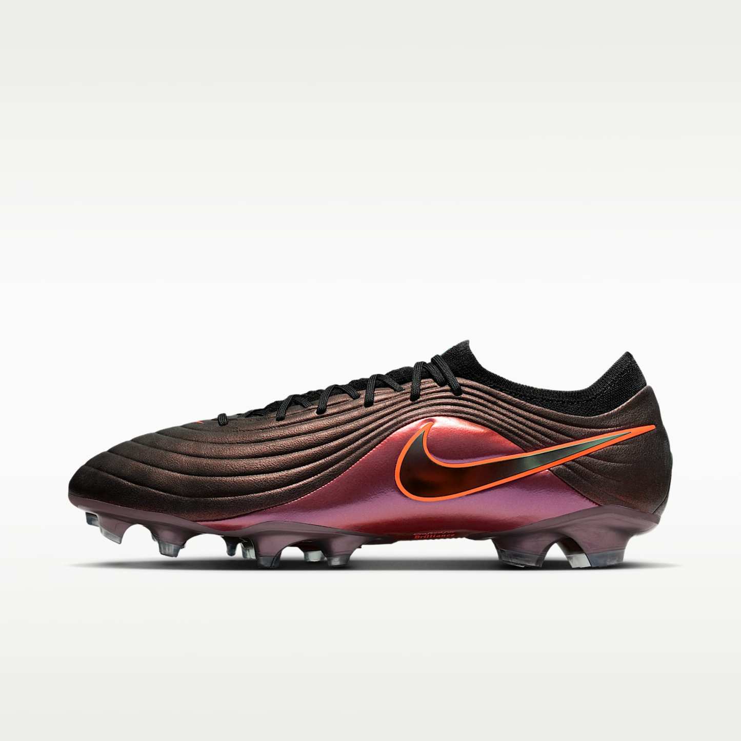 Nike Tiempo Maestro Elite LV8 Low Top Fußballschuh für normalen Rasen – Schwarz/Hyper Crimson/Laser Orange