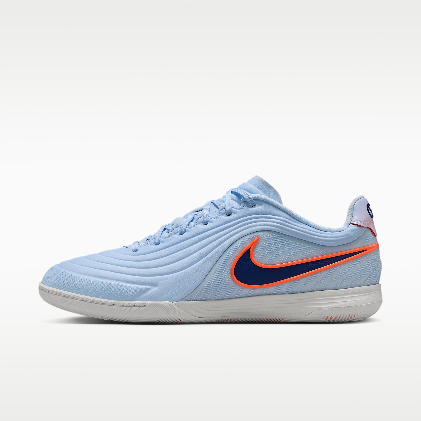 Nike Tiempo Reactgato Low Top Fußballschuh für Hallen- und Hartplätze – Hydrogen Blue/Coconut Milk