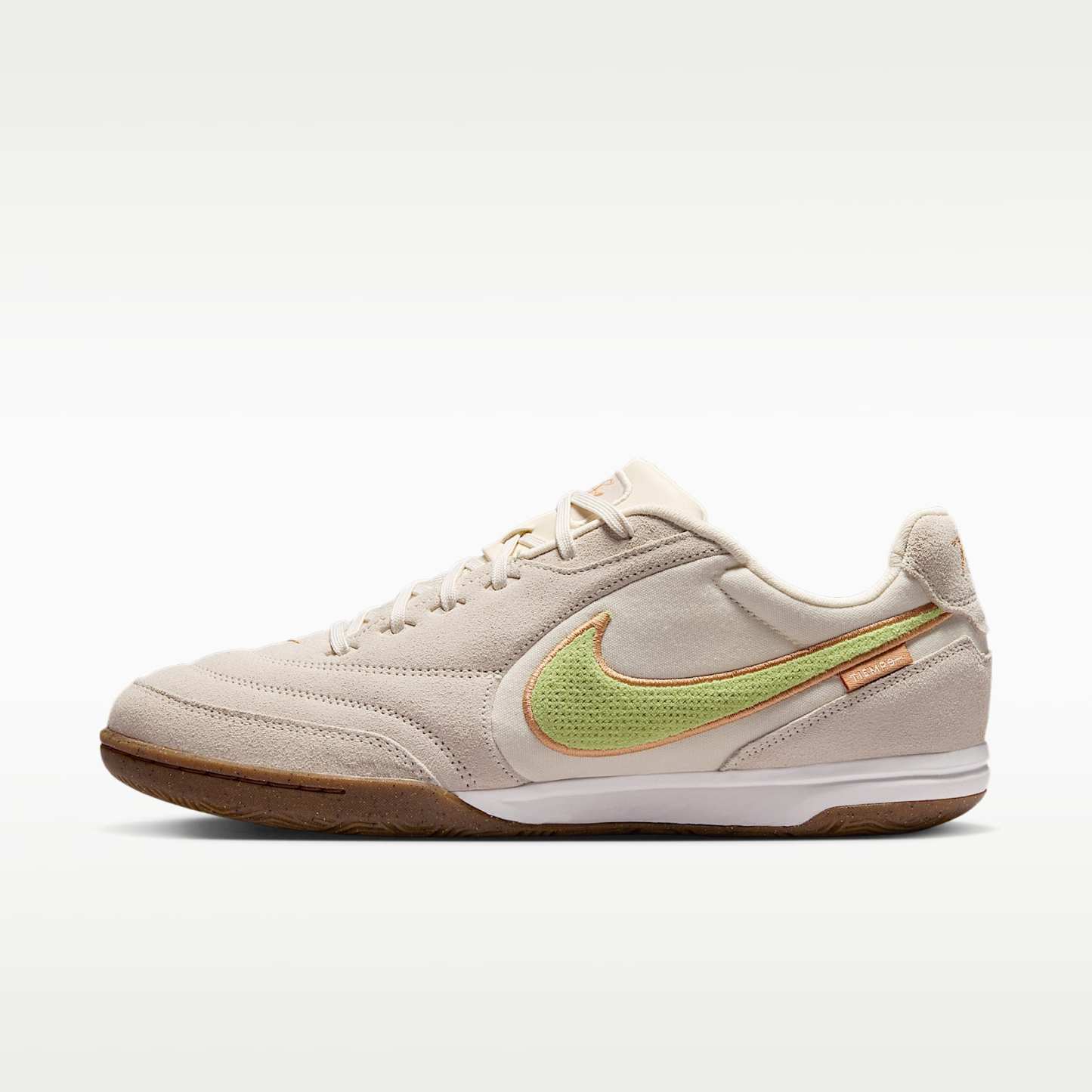 Nike Tiempo Streetgato PRM Low-Top-Fußballschuh für Hallen- und Hartplätze – Chalk/Moon Particle/Lemon Venom