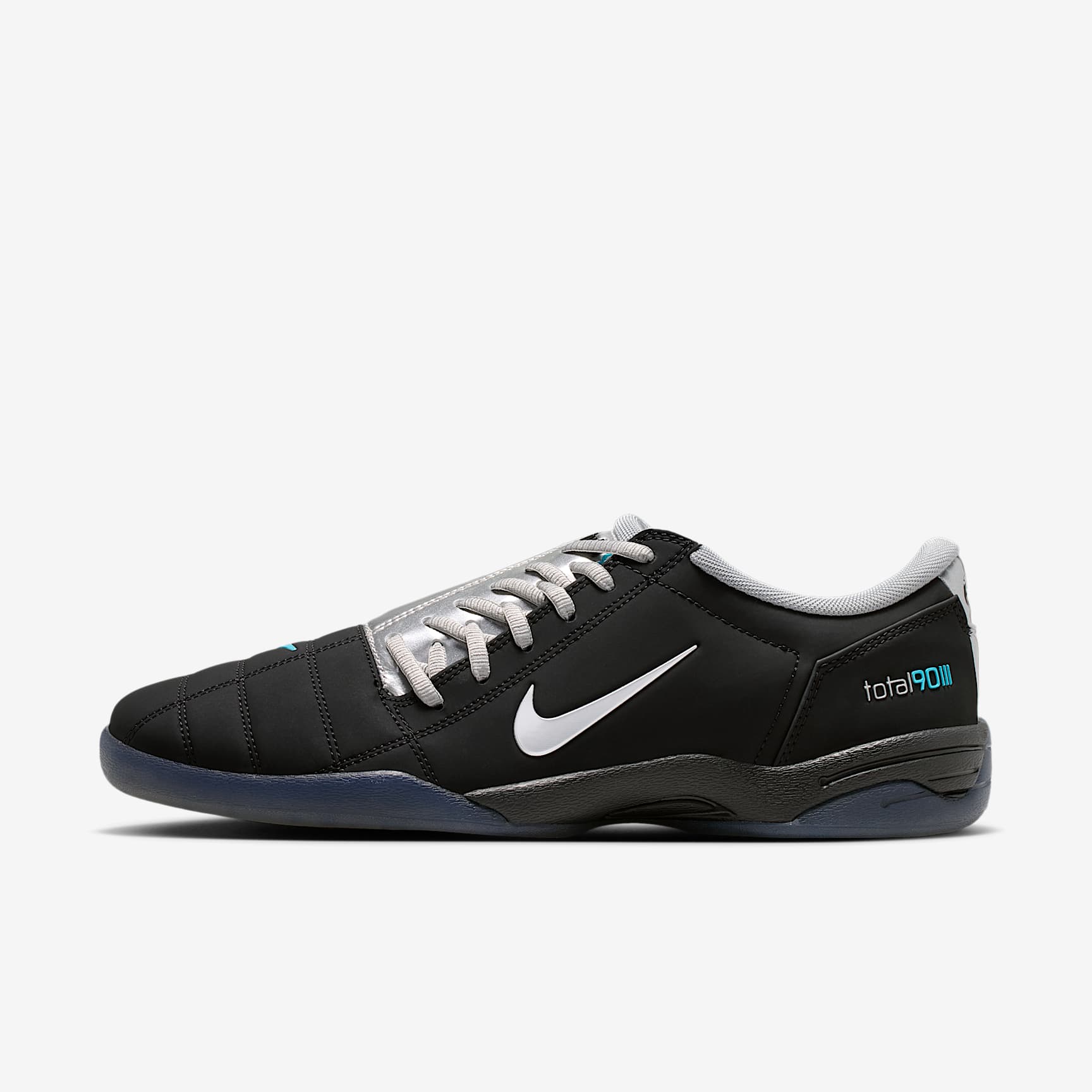 Nike Total 90 Fußballschuh – Schwarz/Gamma Blue/Metallic Silver