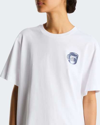 Unisex Basecamp Barista Graphic T-Shirt mit lockerer Passform – TNF White-Summit Navy